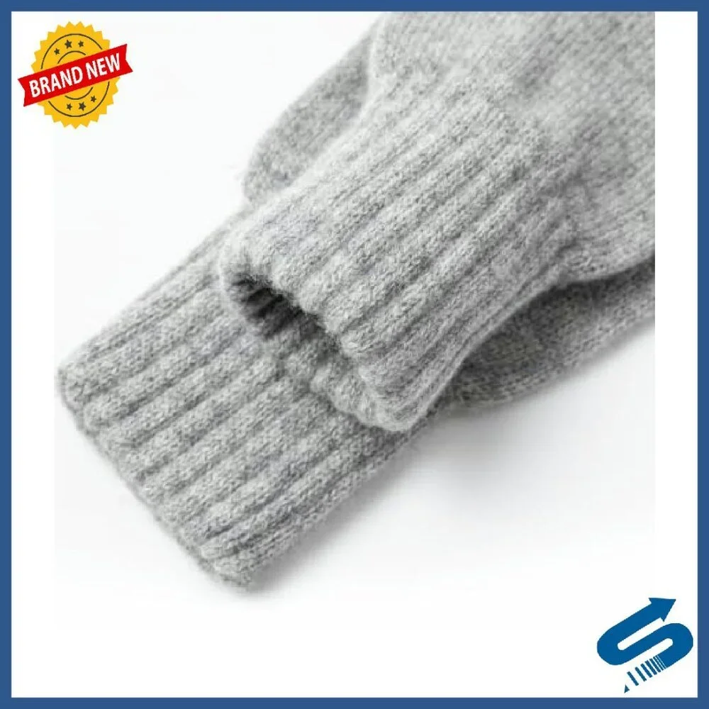 100% Pure Cashmere Winter Gloves Women's Ultra Soft Knit One Size